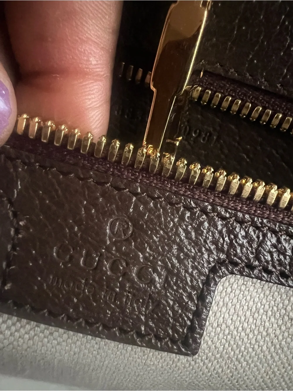 Gucci Monogram Canvas Tote with Green-Red Strap